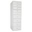 Classic White 9-Drawer Makeup Vanity Storage Unit Angle