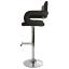 Black Diamond Tufted Vanity Stool Side View