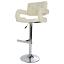 White Diamond Tufted Vanity Stool Angle