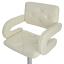 White Diamond Tufted Vanity Seat Close Up