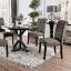 Complete Round Dining Table Set w/ Gray Side Chairs