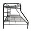 Black Twin XL/Queen Bunk Bed Side