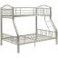Silver Twin/Full Bunk Bed Frame