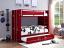 Red Twin/Twin Bunk Bed