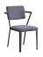 Gray Fabric/Gunmetal Chair