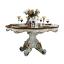 Antique Pearl & Cherry Oak Round Dining Table