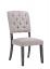 Beige Linen/Weathered Gray Oak Side Chair