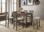Complete Weathered Gray Counter Height Table Set