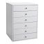 Bright White 6-Drawer Chest Angle
