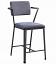 Gunmetal Counter Height Chair Angle
