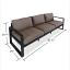 Black Frame / Brown Cushions