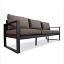 Black Frame / Brown Cushions