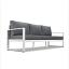 White Frame / Gray Cushions