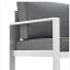 White Frame / Gray Cushions
