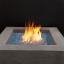 Blue Reflective Fire Glass Demonstration