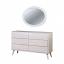 White Dresser with Oval Mirror