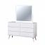 White Dresser with Rectangular Mirror