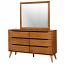 Oak Dresser with Rectangular Mirror