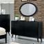 Black Dresser with Oval Mirror
