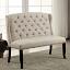 Antique Black/Beige Love Seat