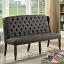 Antique Black/Gray Love Seat