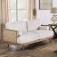 Beige/Light Oak Loveseat