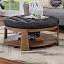 Natural Tone/Dark Gray Ottoman