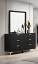 Black and Gold Dresser with Mirror