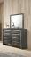 Gray Oak Dresser with Mirror