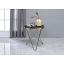 Black Glass/Champagne End Table