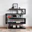 Black Writing Desk with Bookshelf