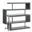 Gray Writing Desk with Bookshelf