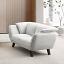 Light Gray Boucle Loveseat