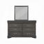 Dark Gray Dresser with Mirror