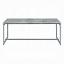 Faux Concrete Top & Silver Coffee Table