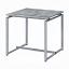 Faux Concrete Top & Silver End Table