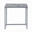 Faux Concrete Top & Silver End Table
