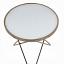 Frosted Glass Top/Champagne End Table