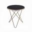 Black Glass/Champagne End Table