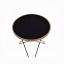 Black Glass/Champagne End Table