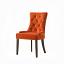 Orange Velvet Side Chair