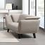 Brown Linen Loveseat