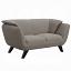 Brown Linen Loveseat