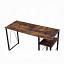 Weathered Oak/Black Writing Desk