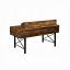 Weathered Oak/Black Computer Desk