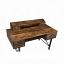 Weathered Oak/Black Computer Desk