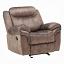 Two Tone Chocolate Glider Recliner