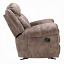 Two Tone Chocolate Glider Recliner