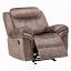 Two Tone Chocolate Glider Recliner