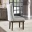 Gray Linen & Salvage Gray Side Chair